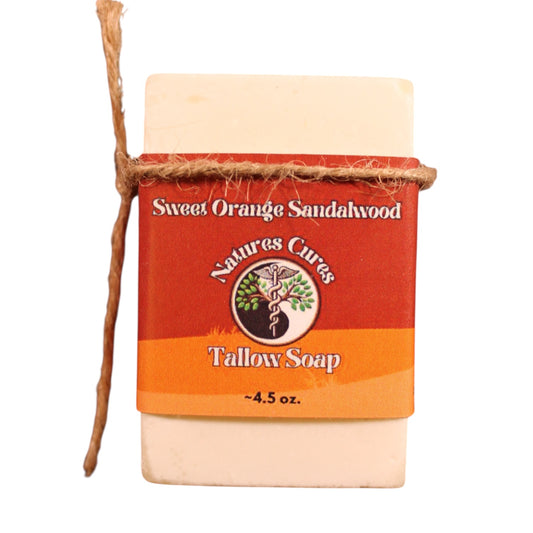 Sweet Orange Sandalwood Tallow Soap Bar