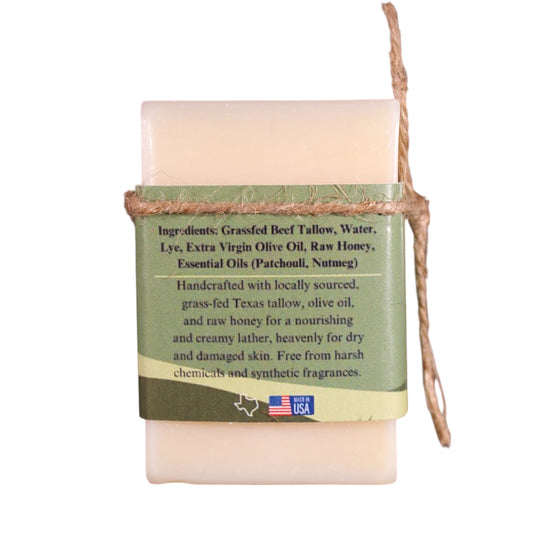Patchouli Nutmeg Tallow Soap Bar