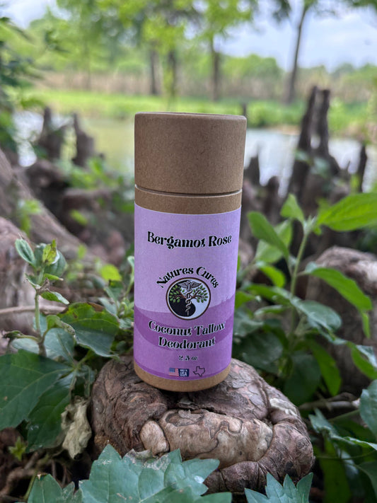 Coconut Tallow Deodorant-Bergamot Rose